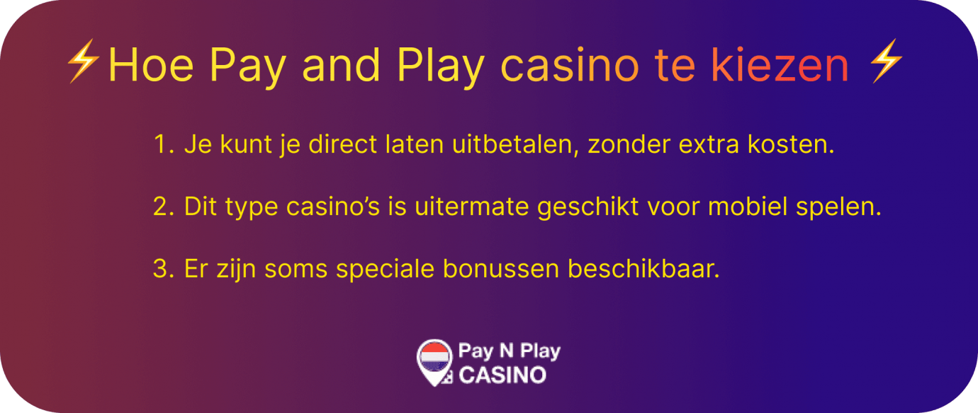 Hoe Pay and Play casino te kiezen